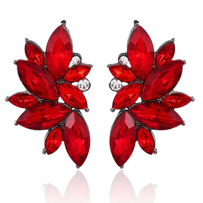 HOCOLE Fashion Crystal Rhinestone Drop Earrings For Women Handmade Korean Statement Dangel Earring Female Jewelry Brincos 2019