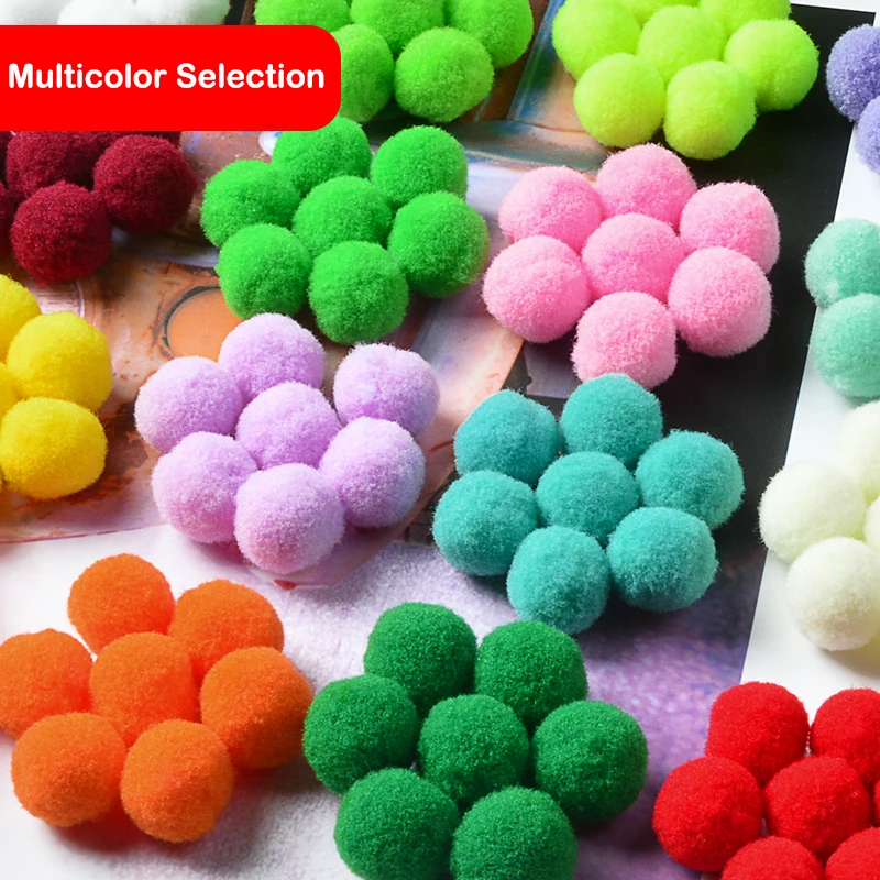 8-30mm Multi Size Colorful Pompom Mini Fluffy Soft Pom Poms Fluffy Plush Ball Kid Toys Handmade Wedding Decor DIY Craft Supplies