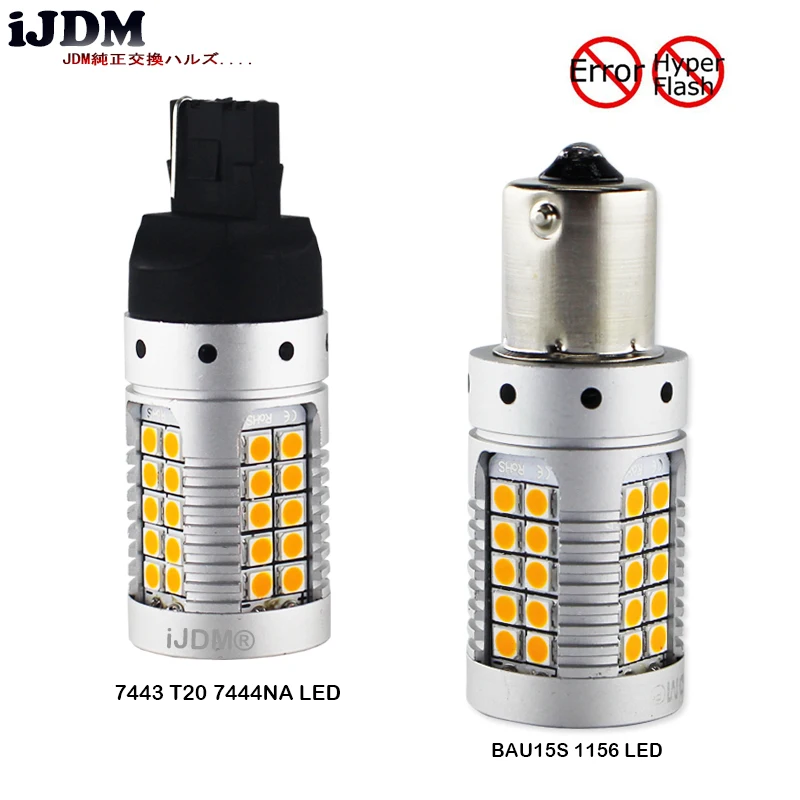 No Hyper Flash 7440 LED canbus Errror Free T20 1156 PY21W BAU15S LED Bulbs For Car Turn Signal Lights Brake Lights Reverse Lamp