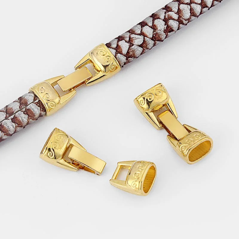 3sets Tibetan Silver/Bronze/Gold Snap Clasp for 10X6mm Licorice Leather Cord Bracelet&Bangle Jewelry Making Accessories Material