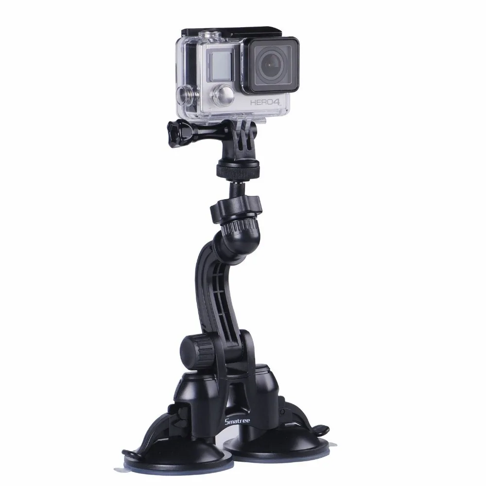 Ventosa do carro pára-brisa montagem + parafuso longo 1/4 "adaptador de tripé para gopro hero 11 10 9 sjcam xiaomi yi 4k 2ii acessórios
