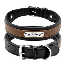 Large Leather Dog Collar Personalized #3
