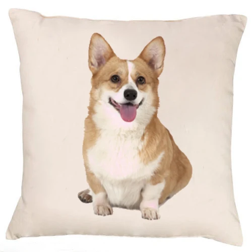 Cute Corgi Cushion Cover Puppy Dog Corgi Throw Pillow Case Decorative Pillows Cover Dogs Pet Puppy Room Decor Gifts Two Sade 18