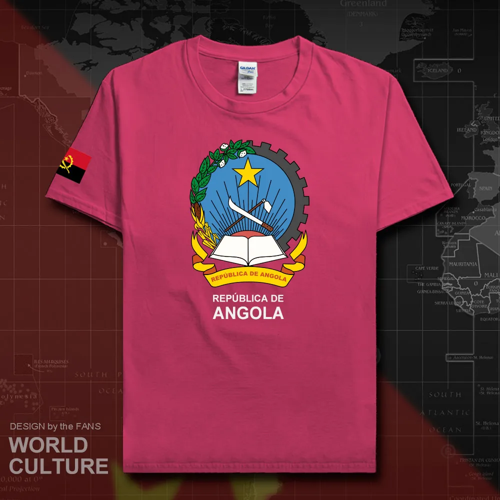 Republic of Angola Angolan men t shirt 2018 jerseys nation team tshirt 100% cotton t-shirt gyms clothing tees country AGO new 20