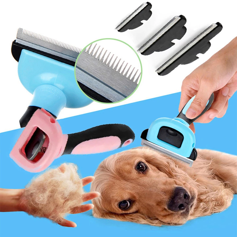 

Detachable Pet Removal Hair Dog Comb Cat Grooming Brush Big Dogs Short Hair Deshedding Tool Medium Pets Trimmer Combs Drawknife