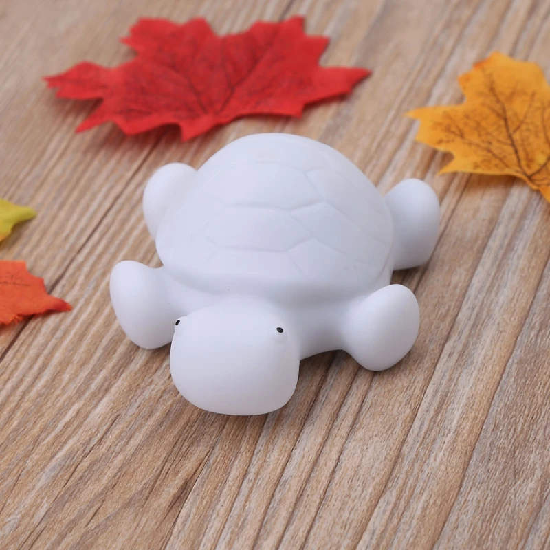 1PC 10cm Colorful Flashing Turtle Light-Up Toys Kids Cartoon Animal Shape Mini Color Changing Night Lamps Children Luminous Toy