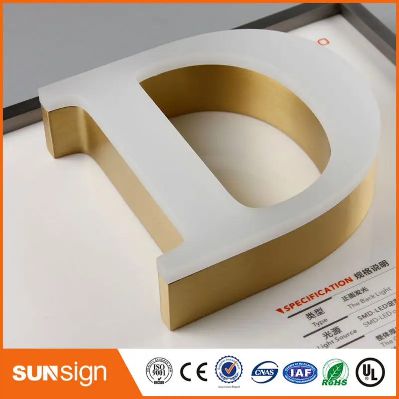 Brushed Stainless Steel Backlit Channel Letter Led