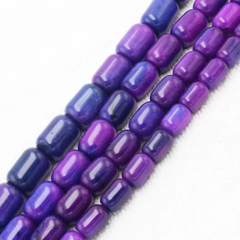 Wholesale Sugilite Color Jades Drum-Shape Beads 15