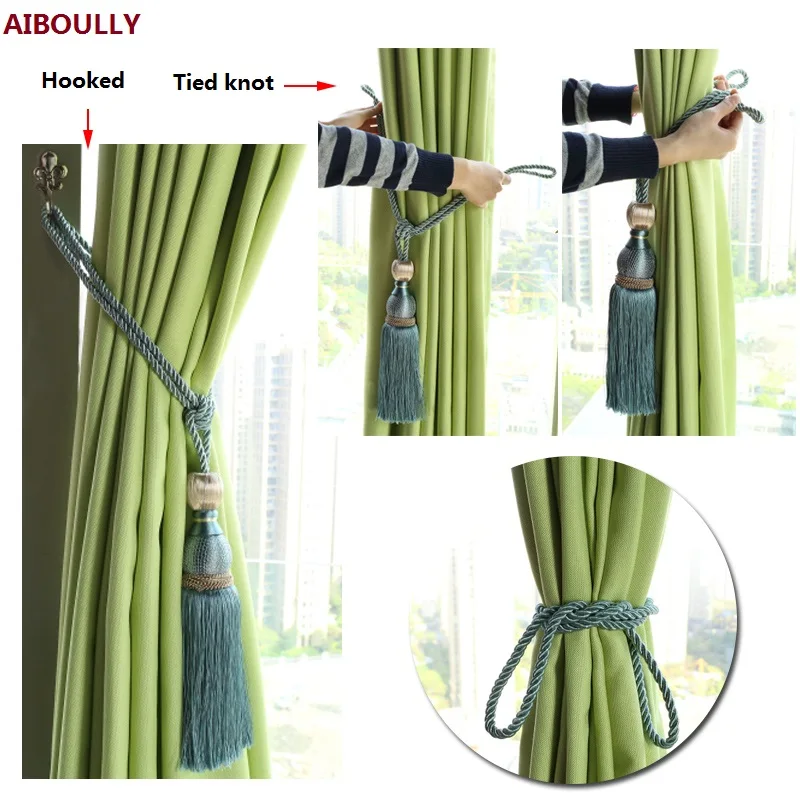 1Pcs Chinese classical style Curtain Hook Hanging Ball Bandage Lashing Lobbing Decoration Tassel Luxury Home Decoration