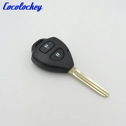 Cocolockey Caso Chiave A Distanza Borsette Fit per TOYOTA Rav4 Corolla Hilux 2 Button Fob No Logo