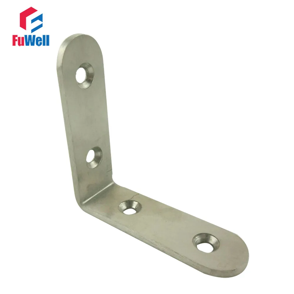 10pcs 40mm x 40mm 90 degree Corner Brackets 3mm Thickness Stainless Steel Angle Bracket for Bed Cabinet Table Furniture