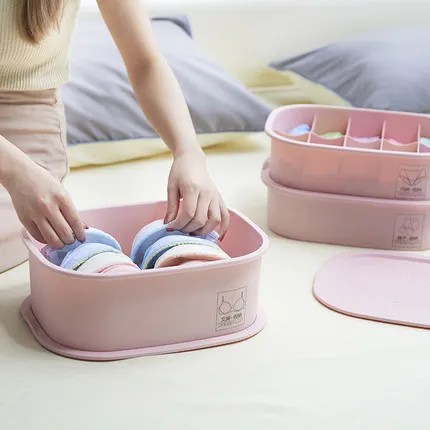 Underwear Socks Storage Box Underwear Storage Box Household Compartments To Put Bra Plaid Box Covered With Cover Bra