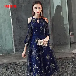 FADISTEE New arrival evening prom party dresses Vestido de Festa gown Robe De Soiree lace pattern little star moon long sleeves