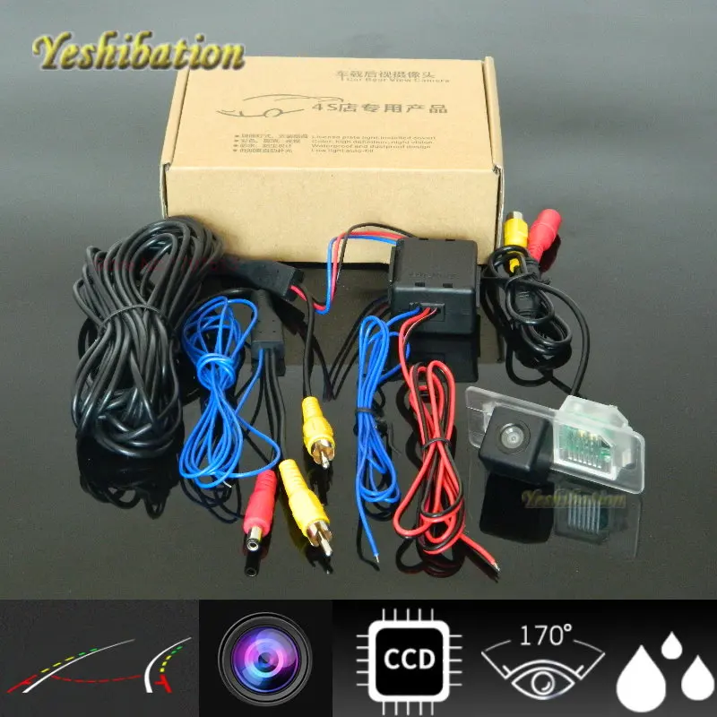 Yeshibation HD Dynamic Track night vision car camera For BMW 520li / 535li 2012 2013 2014 reversing camera