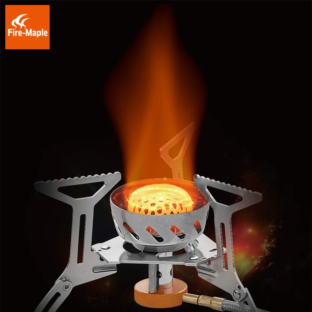 Fire Maple Gas Burner Spark Stove Windproof Stove For Outdoor Cooking Camping Hiking Propane Stove Stainless Steel 312g