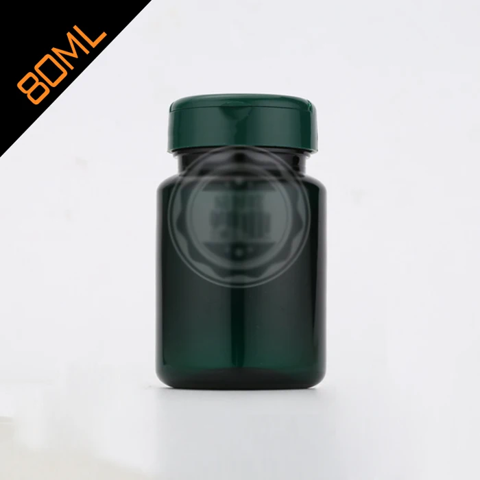 

20pcs 80ml Translucent Green Color PET Medicine Bottles, Empty Bottle,Capsules Bottles, Plastic Medical Bottles--Green Flip Caps