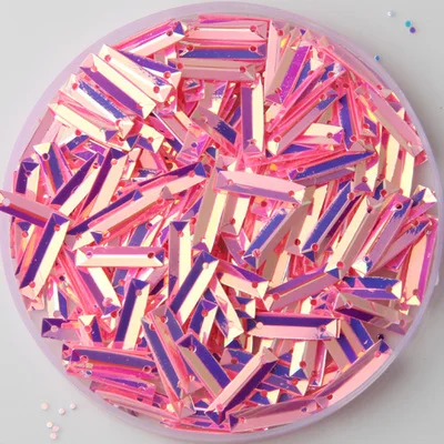 2000pcs/Lot 3x14mm Rectangle Cup Loose Sequins for Shoes&Cap&Clothing Sewing decoration materials/Wedding beauty accessories