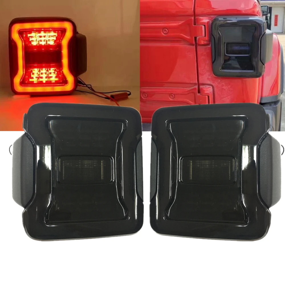 

For Jeep JL Taillights Smoked LED Tail Lights For Jeep Wrangler JL 2018 2019 Rear Brake Rverse Light Lamp