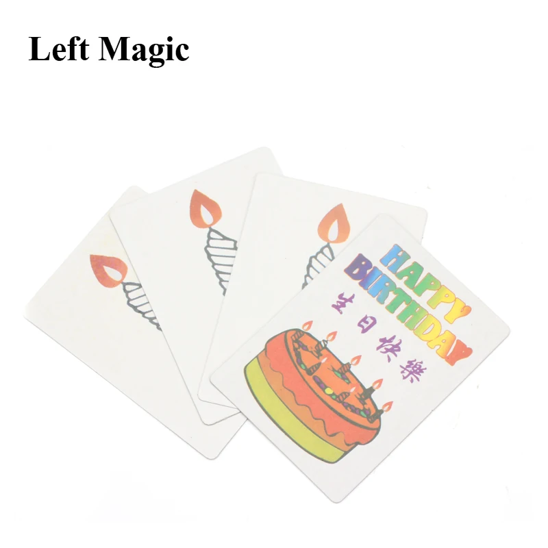 Happy Birthday Card Group Prediction Magic Trick Magic Cards Kids Magic Gift For Children Wholesale C2084