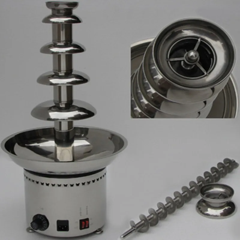 전체 스테인레스 스틸 상업 초콜릿 분수 기계 5 계층 ZF