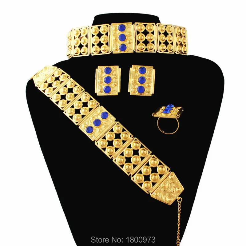 Adixyn Big Size and Heavy Ethiopian wedding jewelry sets For Women  Gold Color Habesha Jewelry African bridal jewelry sets