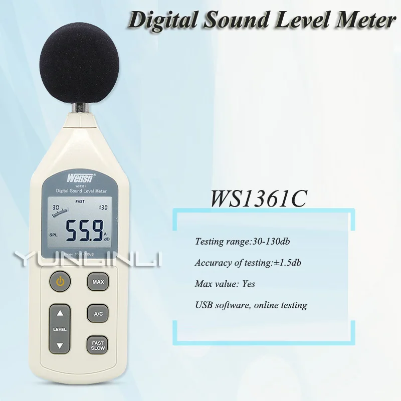 

Sound Level Meter Digital High-precision Decibel Monitoring Logger Noise Tester Sound Detection Instrument Equipment SD Card