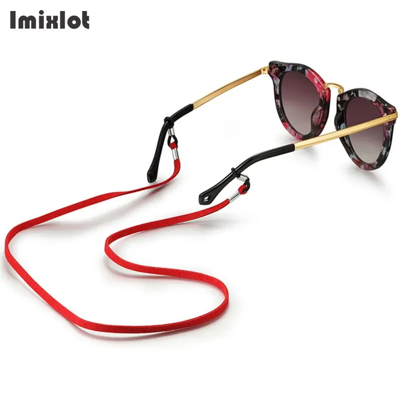 Kleurrijke Lederen Glazen Strap Lanyards Neck String Anti-Slip Zonnebril Lenzenvloeistof Cord Holder Eyewear Retainer