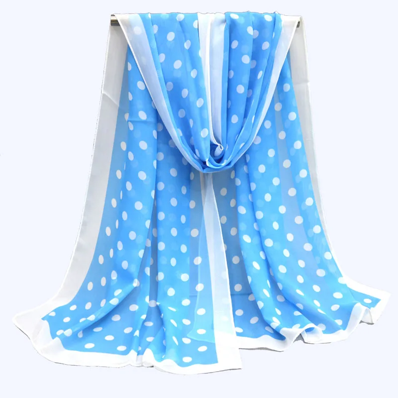 chiffon polka dot Scarf Shawl for women wraps wrap Hijab cape summer scarves winter sciarpa and mujer stoles scarfs schal Shawls