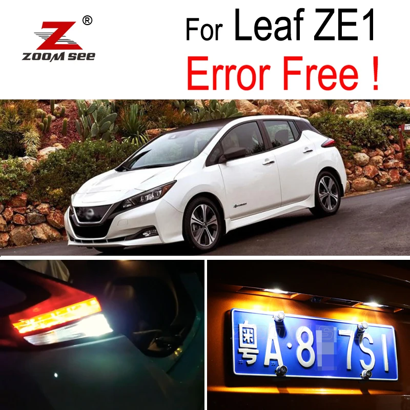 4pc Super Luminoso LED Bianco luce targa + Reverse backup lampadina Per Il 2018-2019 Nissan Leaf ZE1 LED Esterno luce kit