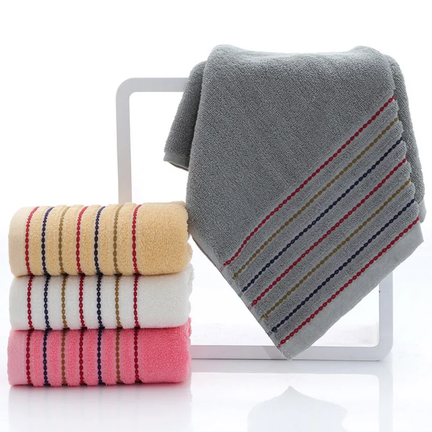 100% Cotton Striped Towels Set Soft Bath Thick Shower Bathroom Home Spa Face Towel for Adults Kids Toalla Serviette Handtuch