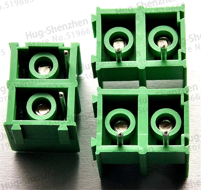 Free Shipping 50PCS KF7.62-2P KF7.62 2Pin 7.62mm Green PCB Screw Barrier Terminal Block Connector