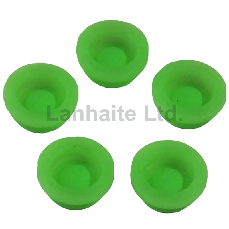 Green Fluorescent Light Silicone Tailcaps 13.6mm x 6.3mm (10 pcs)