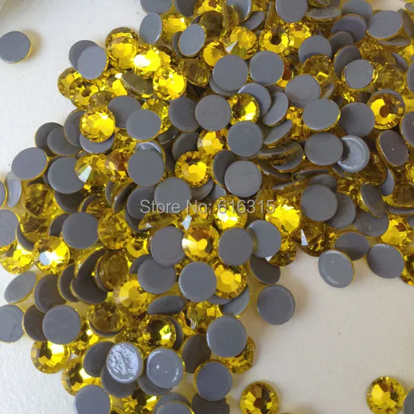 Rhinestones with extremely shiny super cutting color effetcs for clothing decoration ss20 citrine