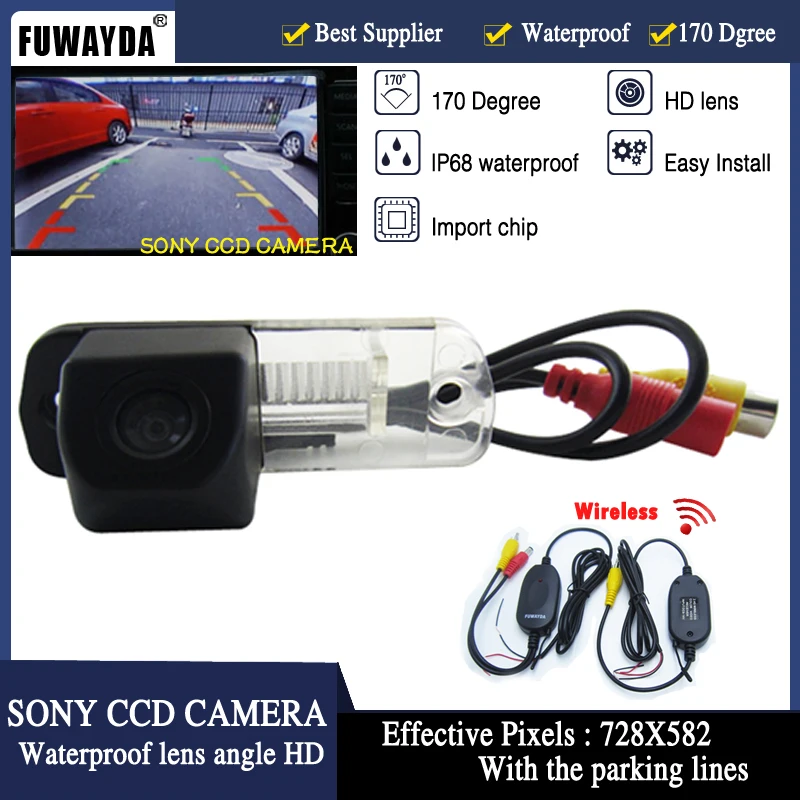 FUWAYDA wrieless camera HD CCD Camera rearview reversing for Benz C-Class W203 E-Class W211 CLS-Class 300 W219 R350 R500 ML350