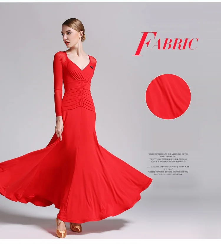 6 Colors Flamenco Dresses Dance Ballroom Flamenco Dance Costumes Chorus Ballroom Dance Dresses Red Spanish Dress  B-6064