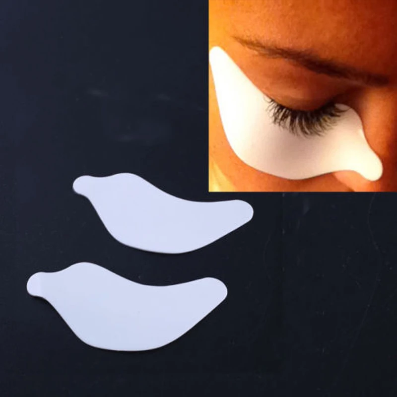 Coussretours en silicone blanc doux sous les yeux, patch réutilisable, application d'extension de cils, outil de maquillage, 1 paire