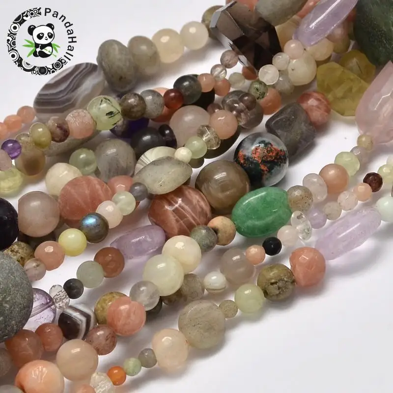 5Strand Nuggets Natural Mixed Stone beads for jewelry making DIY Fashion bracelet necklace Crafts Decor Accessories Mix Color