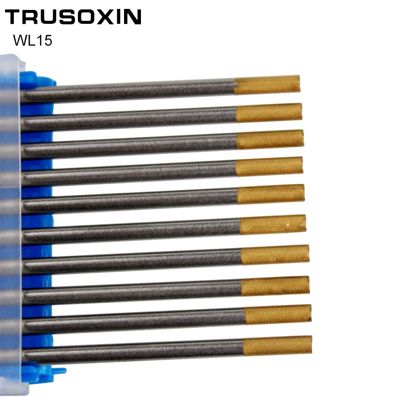 10pcs Gold Head Lanthanated Tungsten Electrode 1.0 /1.6/2.0/2.4/3.0/3.2/4.0X175mm TIG Tungsten Needle/Tungsten Electrode/TIG Rod