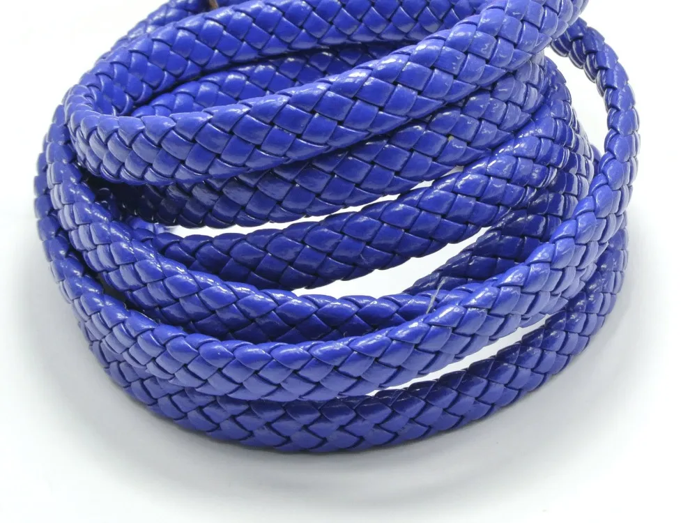 

16.4 Feets Royal Blue Flat Braided Synthetic Leather Cord 10X4mm