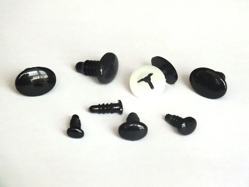 50pcs Black Oval Safety Eyes/ Noses --4x6/6x8/10x7/12x9/13x10/15x10.5mm amigurumi eyes/ plastic eyes for crochet toys and plush