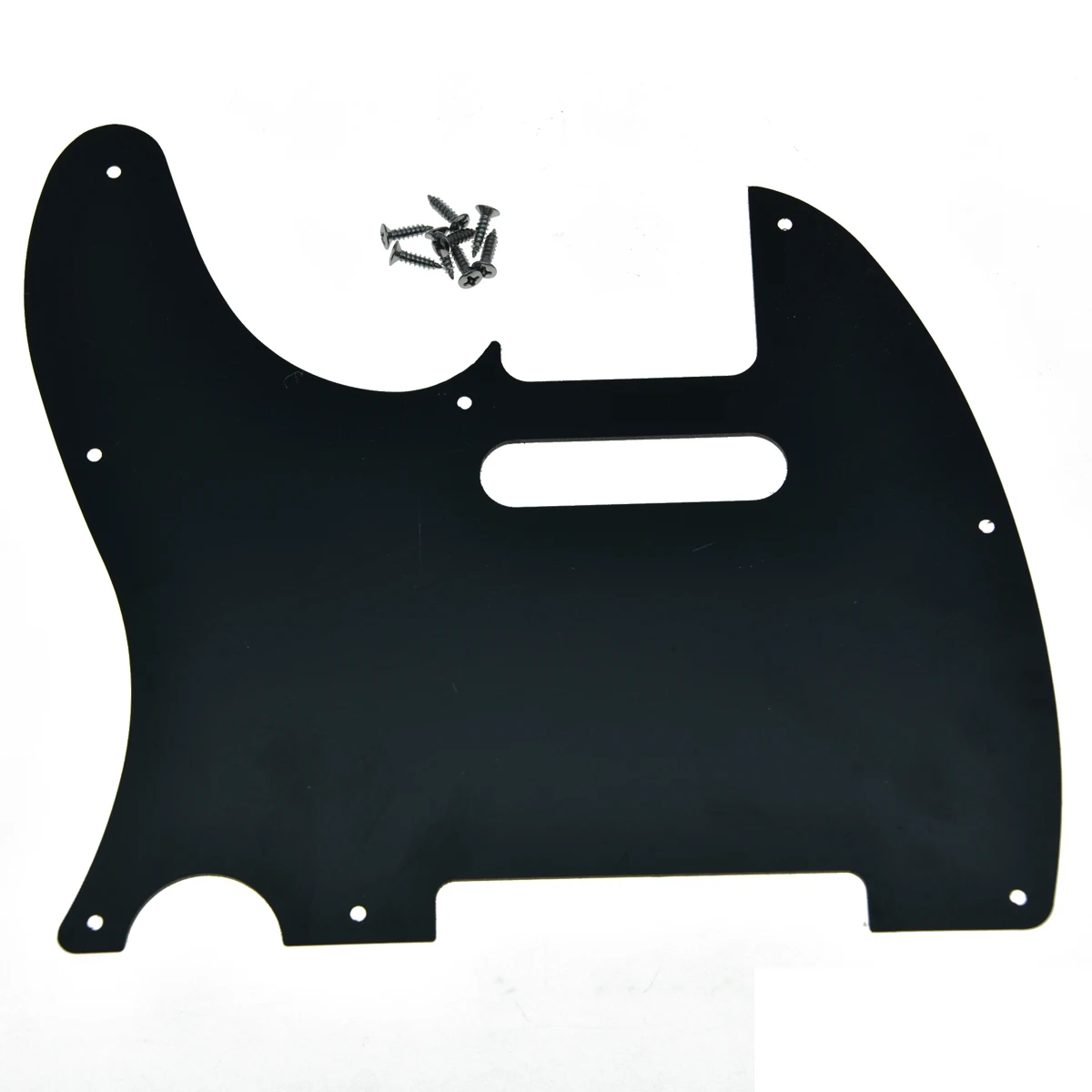 KAISH 8 Hole TL Guitar Pickguard Scratch Plate fits for Fender USA/Mexican TL Matte Black 1 Ply