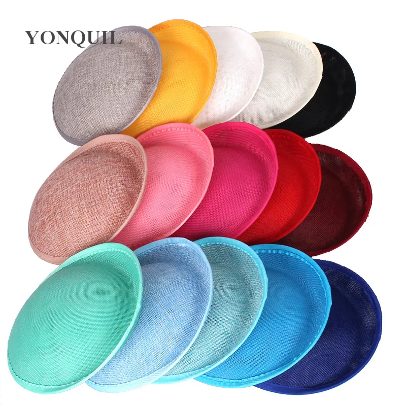 

20CM Imitation Sinamay Fascinator Base Making Party Hats DIY Millinery Cocktail Headwear Wedding Hairstyle 22 Color for Select