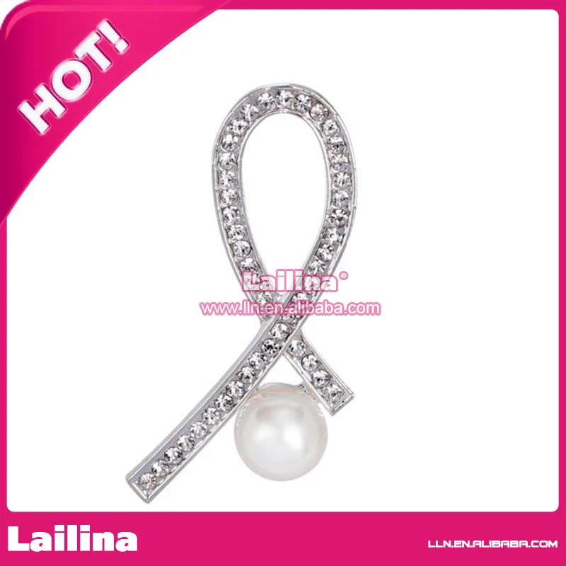 

100pcs/lot Free Shipping Silver Tone Thailand King Funeral Memorial Crystal Brooch Rhinestone Pin With Pearl