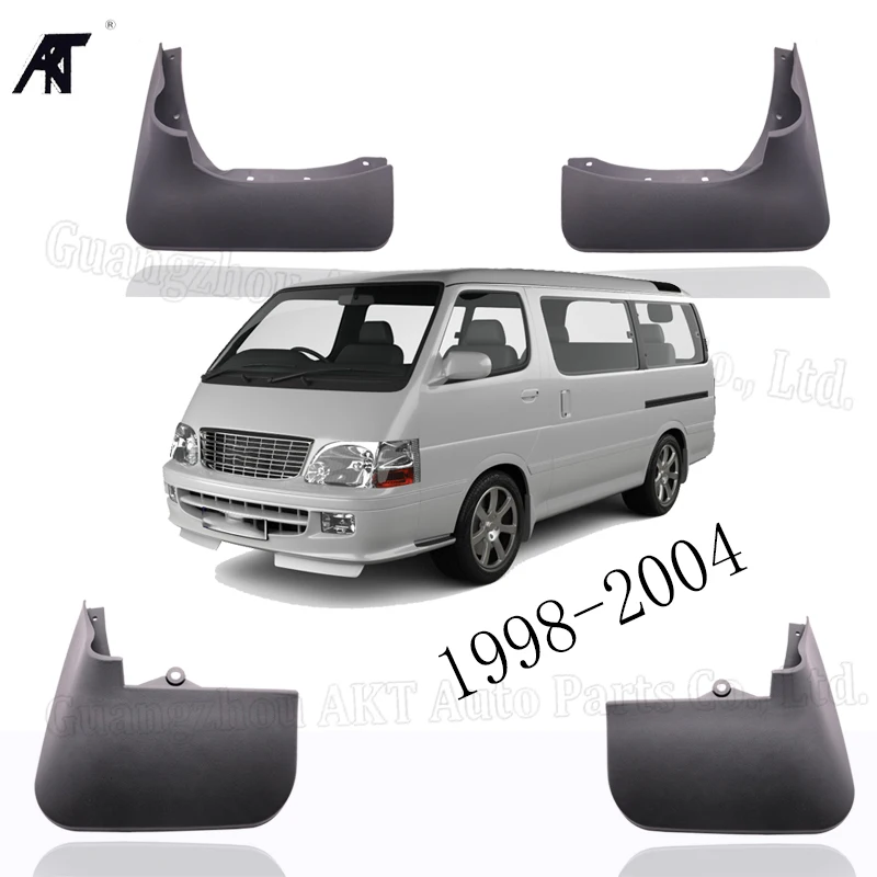 4PCS/SET Splash Guard Mud Flaps for Toyota Hiace H100 Series 1998-2004 Mud Flaps Front &Rear