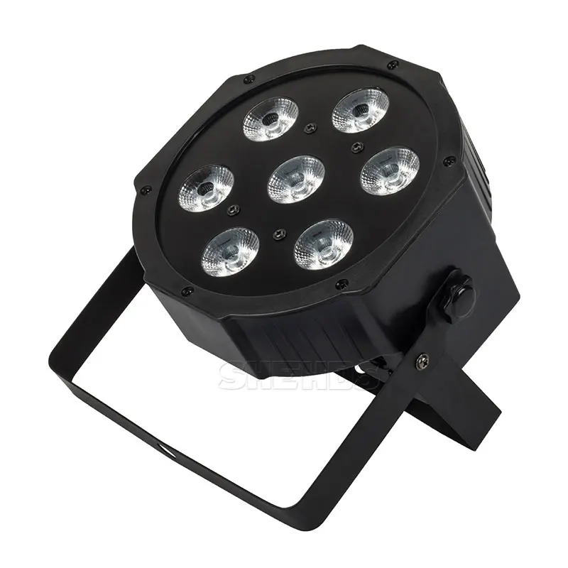 8 stks SHEHDS Platte LED Par 7X12 w RGBW/7X18 W RGBWA UV Podium Licht DMX Controller DJ Disco Night Club Show Apparatuur