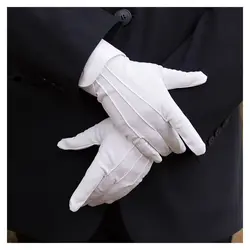 New White Formal Gloves Tactical Gloves Tuxedo Honor Guard Parade Santa Men Inspection Winter Gloves 1Pair