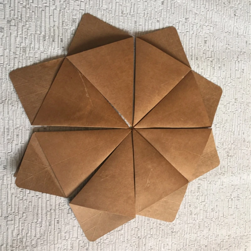 Creative Cone Shape Bags, Disposable French Fries Box, Waterproof and Anti-Oil Food Grade Kraft Paper Box, Fried Food Package