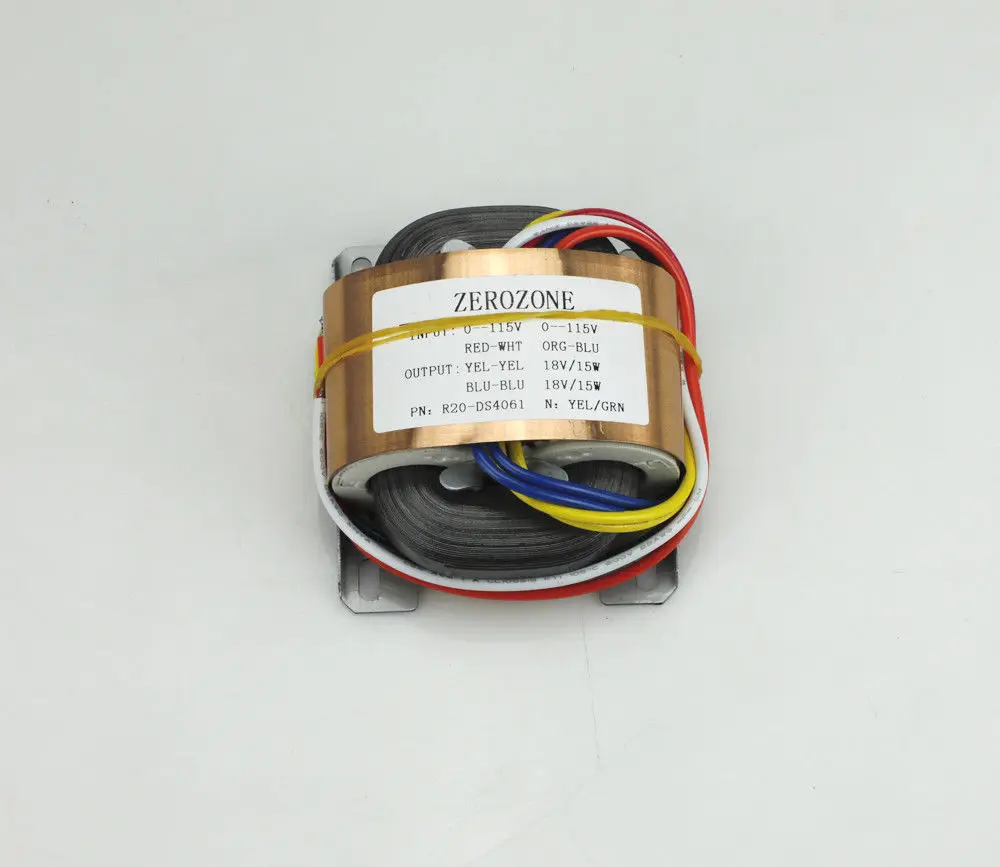 GZLOZONE 30VA Pure copper R-core transformer 6V*2 9V*2 12V*2 15V*2 18V*2 24V*2 L13-14