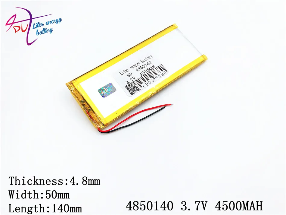 1 шт. [SD] 3,7 В, 4500 мАч, [4850140] 5050140 полимерный литий-ионный/литий-ионный аккумулятор для игрушек, POWER BANK, GPS, mp3, mp4, сотового телефона, динамика