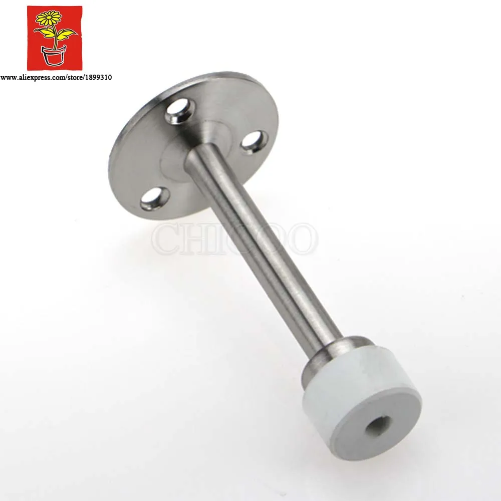 

Wholesale 10PCS 304 Stainless steel wall mounted Door stopper , white rubber doorstops,decorative door stop